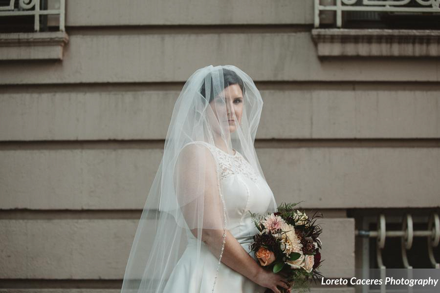 Bridal Veil, bride wearing a white dress