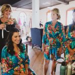 The bridal party gets ready in the beauty Liberty Warehouse.